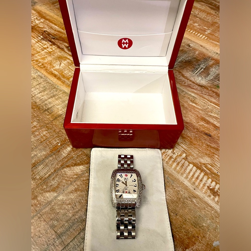 Michele Urban Mini Diamond Stainless Steel Watch